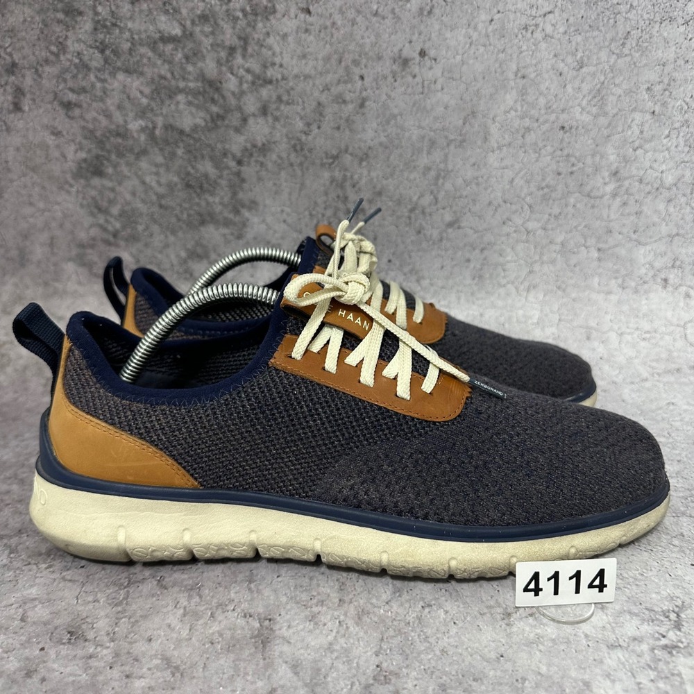 Cole Haan Generation ZEROGRAND Mens 10 Blue Stitchlite Knit Oxford Sneakers